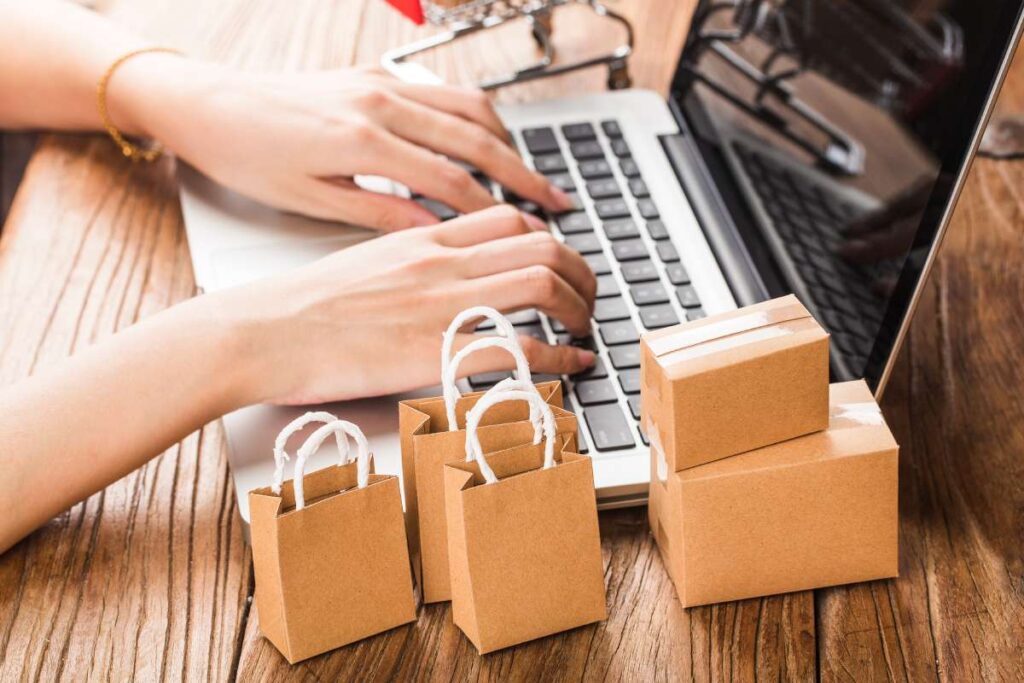 Buying products directly online.